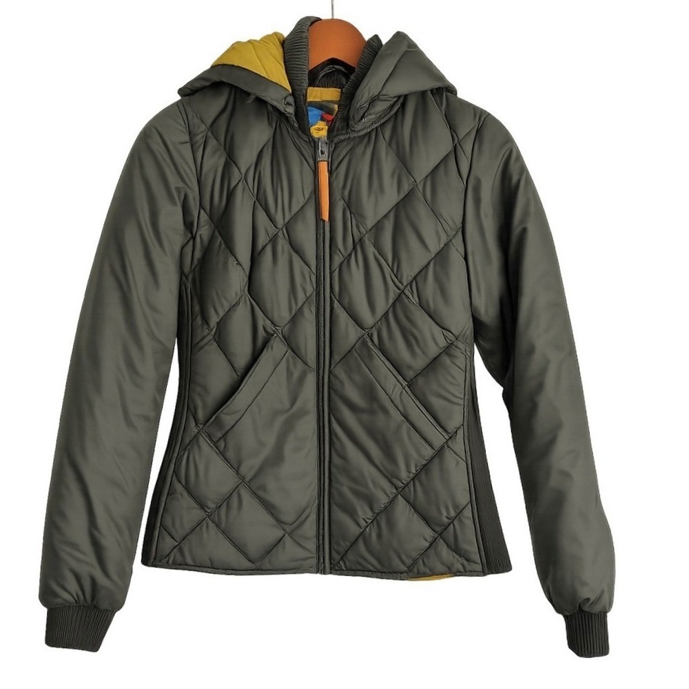 Eddie Bauer 1936 Skyliner Down Jacket Womens Small Olive Quilted 550 Fill